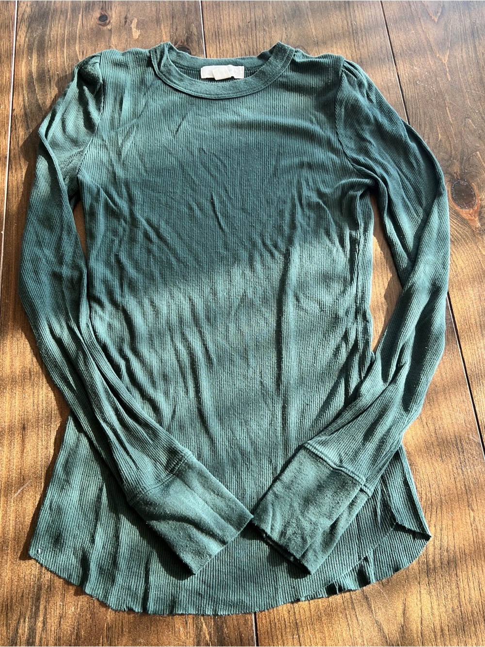 Treasure & Bond Women’s Long-Sleeve Ribbed Crewneck Top-small
